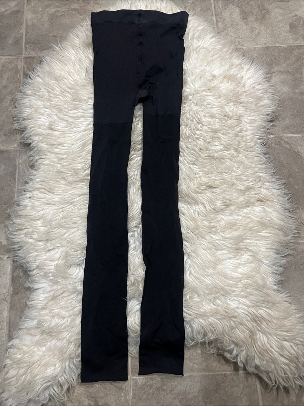 Black Women’s Opaque Footless Tights Leggings NWOT